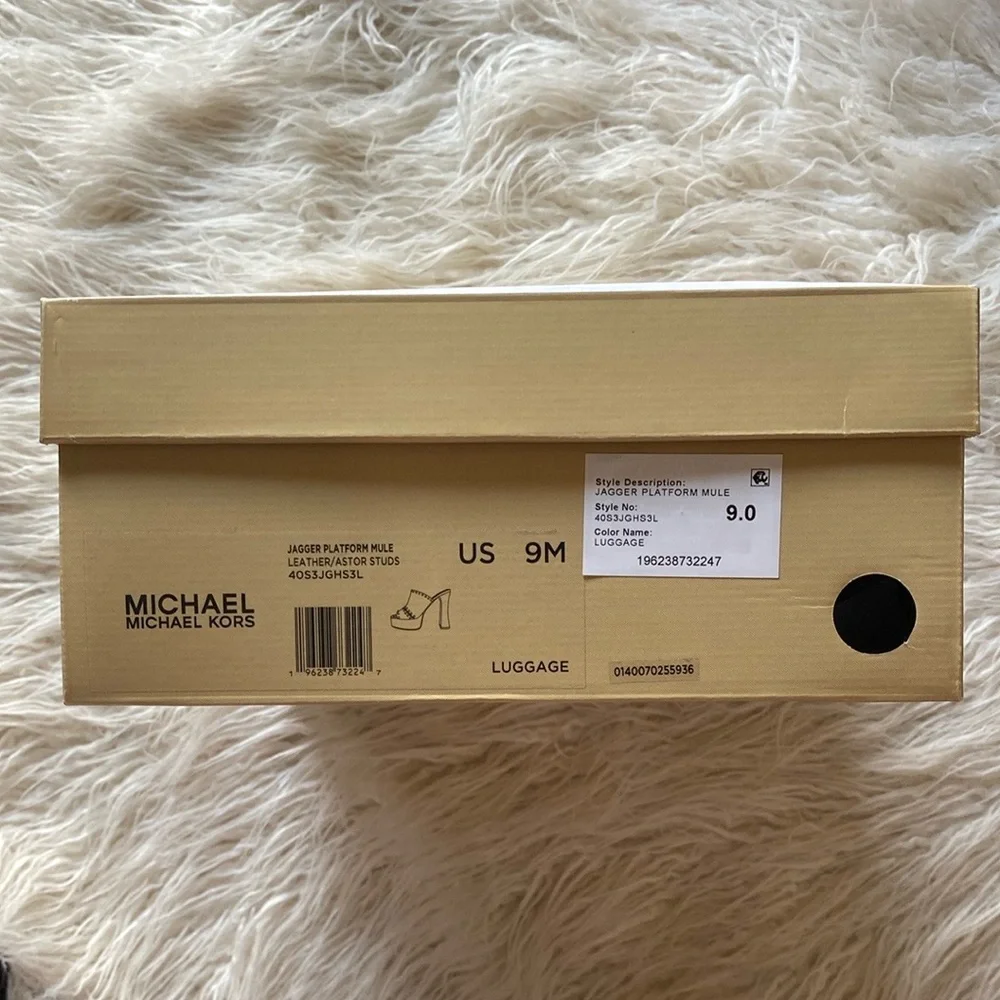 🔥 NWT 🔥 Michael Kors Jagger Platform Mule, Luggage, Size 9 - Picture 14 of 14